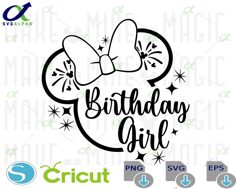 Birthday Girl Disney World SVG PNG, Birthday Trip, Birthday Disney World Trip, Disney World Vacation Matching Birthday Family Shirt, Minnie